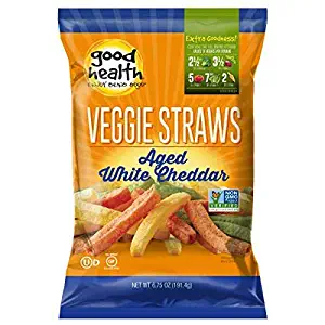 Good Health Non-GMO Veggie Straws 6.75 oz. Bag (Aged White Cheddar, 4 Bags)