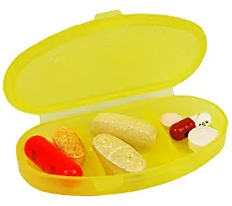 2pack - 3 Compartment Daily Pill Box - Colors Will Vary