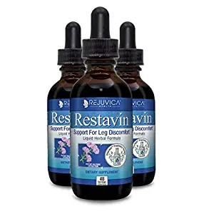 Restavin - Advanced Support for Restless Legs - Fast Natural Liquid Formula - Iron, Magnesium, Turmeric, B-Vitamins and More