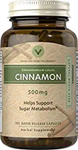 Vitamin World Cinnamon 500mg, 100 Capsules