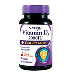 Natrol Vitamin D3 Strawberry -- 2000 IU - 90 Mini Tablets