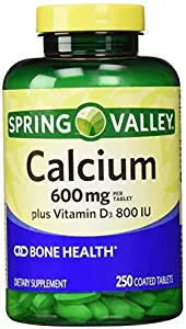 Spring Valley Natural Vitamin D Bone Health Calcium- 600mg and 250 tablets by sallyashop