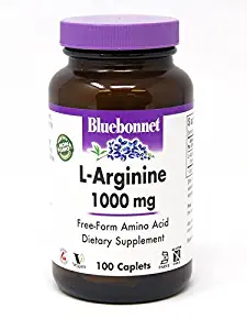 Bluebonnet L-Arginine 1000 Mg Vitamin Capsules, 100Count