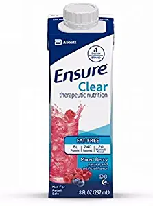 Ensure Clear Mixed Berry, 8 Ounce, New Recloseable Carton - Case of 24