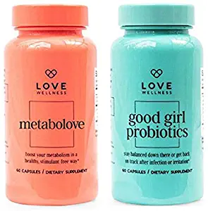 Love Wellness Womens Healthy Dietary Supplement Set! Metabolove & Good Girl Probiotics! Metabolove Help to Boost Your Metabolism in A Healthy Way! Good Girl Probiotics Good Health Starts in Your Gut!