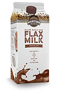 Manitoba Milling Milled Plant Based Dairy-Free, Gluten-Free, Non-GMO, ALA Omega-3, Whole Seed Flax Protein Milk Alternative, Chocolate, 59 oz (1.75L)