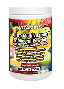 LifeSource Vitamins Ultra Multi Vitamin & Mineral Powder Plus Phyto Foods