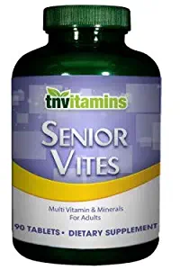 Senior Vites 50+ Adults REFORMULATED by TNVitamins 90 Tablets