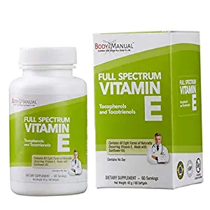 Full Spectrum Vitamin E (2-Month Supply) Contains All Tocopherols and Tocotrienols | Superior, Natural Antioxidant Helps Protect Against Free-Radicals | 3rd Party Tested and Verified