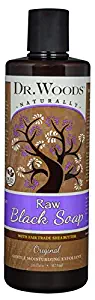 Dr. Woods Raw Black Moisturizing Liquid Soap with Organic Shea Butter, 16 Ounce