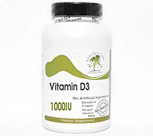 Vitamin D3 1000IU Emulsified Dry ~ 200 Capsules - No Additives ~ Naturetition Supplements