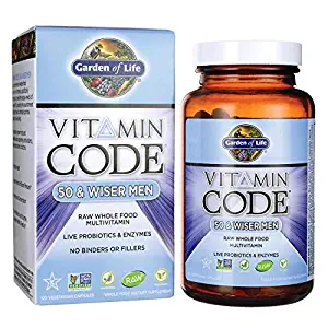 Vitamin Code 50 & Wiser Men's Multi, Vitamin B12 (as Methylcobalamin) 120 Capsules by Garden of Life