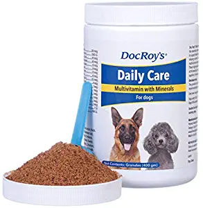 Doc Roy's Daily Care Multivitamin with Minerals for Dogs- Canine Daily Health Supplement- 400 gm Granules