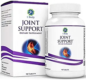 Glucosamine, Chondroitin, MSM - Clinically Proven ApresFlex, Turmeric Curcumin (Curcuma Extract 95% Curcuminoids) & More - Joint Support Supplement for Men & Women