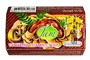 Good Seller Tamarind Vitamin C Soap Thai Herbal Whitening Face and Body Soap Gluta Collagen Skin Nourish Reduce Acne Freckle Wrinkles Dark Spots 120g. [Get Free Foaming Net] by MDA