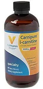 the Vitamin Shoppe Carnipure L-Carnitine 3000 MG 8 Liquid Raspberry by Vitamin Shoppe