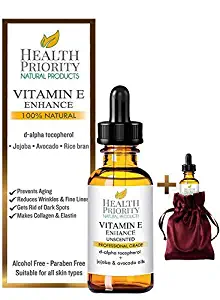 100% All Natural & Organic Vitamin E Oil For Your Face & Skin - 15,000/30,000 IU - Reduces Wrinkles, Lightens Dark Spots, Heals Stretch Marks & Surgical Scars.