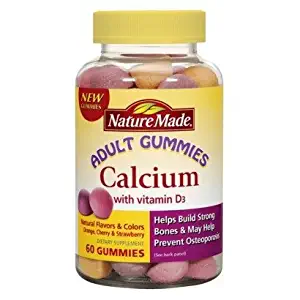 Nature Made Calcium with Vitamin D3 Adult Gummies, 60 Count (Pack of 2)