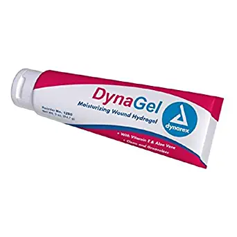 Dynarex 1280 Hydrogel Wound Dressing Gel with Vitamin E and Aloe, 3 oz. Tube