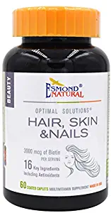 Esmond Natural: Hair, Skin & Nails (3000mcg of Biotin) 3000mcg, 60 Coated caplets