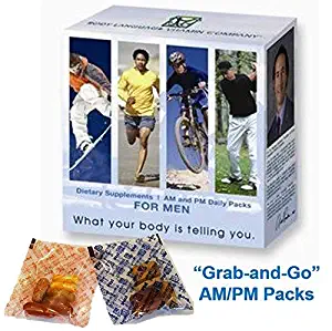 Peak365 Men's Daily Vitamin System | Body Language Vitamins | Best Multivitamin System for Men | Includes Full Month Supply of Four Products | Featuring"Grab-and-Go" AM/PM Packs