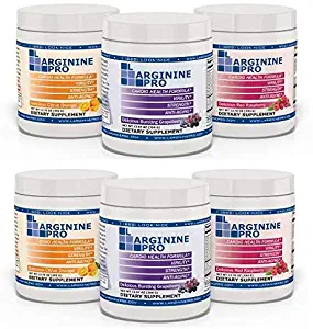 L-arginine Pro, 1 Now L-arginine Supplement - 5,500mg of L-arginine Plus 1,100mg L-Citrulline + Vitamins & Minerals for Cardio Health, Blood Pressure (3 Flavor Pack (Berry/Orange/Raspberry), 6 Jars)