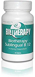 Biotherapy Active B12 - Methylcobalamin Sublingual B 12, Supports Nervous System / Brain Cells, 60 Tablets