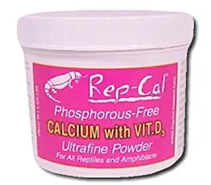 P & P Rep-Cal Reptile Calcium Powder with D3,Reptile Calcium Supplement, Reptile Supplement