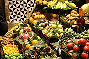 Home Comforts Peel-n-Stick Poster of Fruit Vegetables Vitamins Market Healthy Eating Vivid Imagery Poster 24 x 16 Adhesive Sticker Poster Print