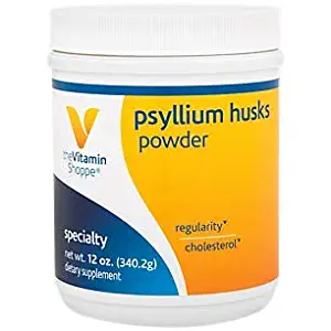 Psyllium Husks Powder – Fiber Supplement That Supports Regularity Healthy Cholesterol, Easy Mixing Powder – 68 Servings, 13 Times Daily (12 Ounces Powder) by The Vitamin Shoppe