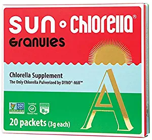 SUN CHLORELLA - Chlorella Supplement Granules, Vitamin-Enriched, Vegan Supplement (3g - 20 Packets)