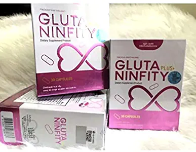 New 30 Soft GELS GLUTA NINFITY PLUS+ 900,000 mg Nano White Collagen Q10 Whitening Glutathione with White Strawberry Extract, Vitamin C, Collagen, Rose Extracts - Premium Skin Whitening & Anti-Aging