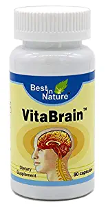 VitaBrain - Natural Brain Health Formula (US Patent). Brain Vitamins for Focus, Memory, Mental Performance. Created by Best in Nature. … (90 Capsules)