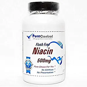 Flush Free Niacin 500mg // 100 Capsules // Pure // by PureControl Supplements