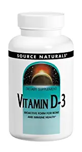 Source Naturals Vitamin D-3 5000IU - 200 Capsules (2 Pack)