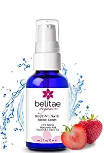 Belitae Retinol Serum with Hyaluronic Acid, for Age Spots and Wrinkle Repair with Vitamin E, Green Tea and Jojoba Oil