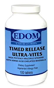 Timed Release Ultra Vites - Vegetarian - Allergy Free - Gluten Free - Multivitamin - 100 Tablets