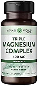 Vitamin World Triple Magnesium Complex 400mg 60 rapid release capsules