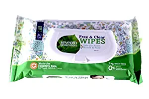 Seventh Generation Free and Clear Baby Wipes Travel Pack, 30 Count (Pack of 12)