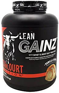 Betancourt Nutrition Lean Gainz Protein Blend, Natural Protein, Carbohydrates, Saturated Fatty Acids, Powder 5.3 lb. (16 Servings), Vanilla Creme