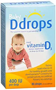 Ddrops Baby Liquid D3 400 IU - 2.5ml, Pack of 5