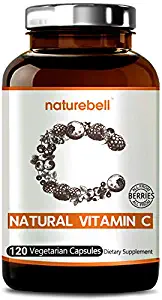 NatureBell Super Vitamin C from Organic Fruits and Berries, 120 Vegetarian Capsules, Powerfully Supports Immune System and Antioxidant, No GMOs and Made in USA