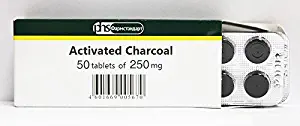 Activated Charcoal dietary supplement 10 tablets 250mg RUSSIA