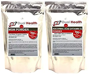 1 (2 lb) BAG OF EACH Ascorbic Acid (Vitamin C) & MSM (Methylsulfonylmethane) Powder Combo