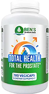 Ben's Total Health for The Prostate - Shrinks Prostate Gland - Fights BPH & Prostate Disease - Reduce Frequent Urination (1 Bottle)