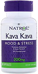 Natrol Kava Kava Capsule, 200 Mg - 30 per pack - 3 packs per case.