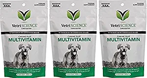 VetriScience Laboratories 90 Count Canine Plus Multivitamin, 30 Chews Per Pack