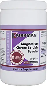 Magnesium Citrate Soluble Powder - Hypoallergenic 8oz