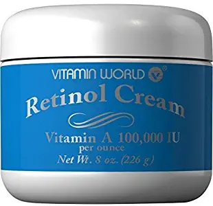 Retinol Cream, 8 Ounces, Vitamin A 100,000 IU " 2 PACK " by Vitamin World