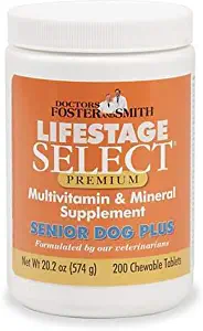 DRS. Foster and Smith Lifestage Select Premium Senior Dog Multivitamin Supplement